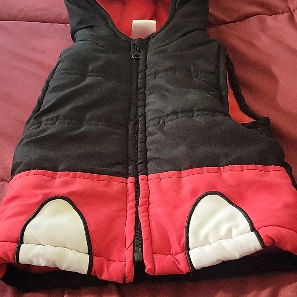 Disney Mickey Mouse Hooded With Ears Zippered Vest, Size: 2T
